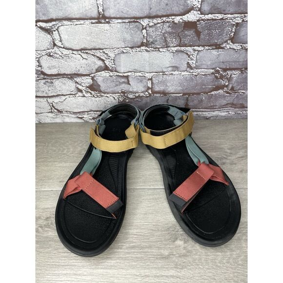 Teva Hurricane XLT2 Earth Pink Blue Yellow Nylon Hiking Strap Sandals Men Sz 12M - Picture 8 of 16